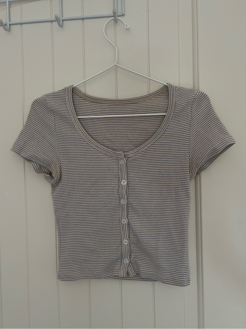Basement fg Brandy Melville style button striped top